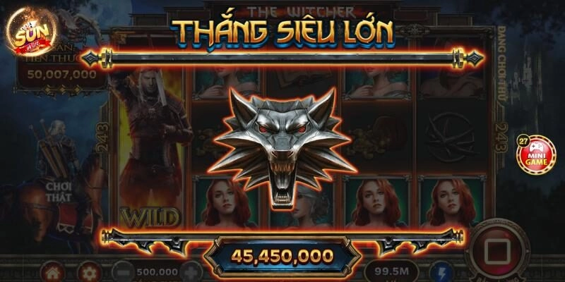 Thắng siêu lớn cùng nổ hũ The Witcher Wild Hunt